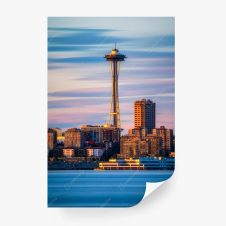 Papier peint vue emblématique de la Space Needle à Seattle – Wallnifity®
