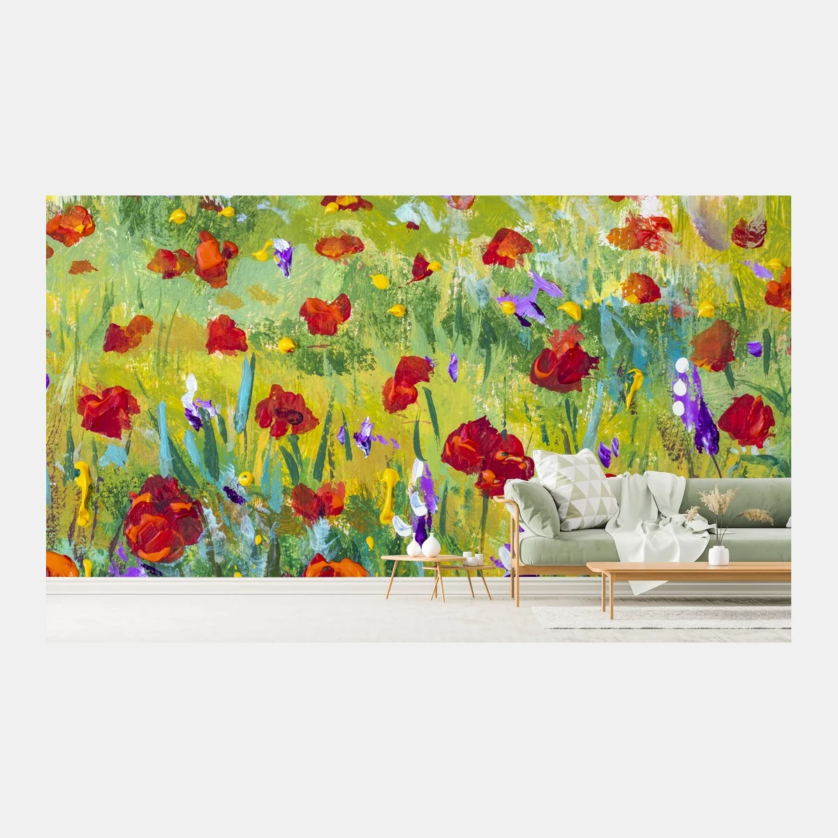 Papier peint champ de coquelicots style Monet – Wallnifity® Papier peint champ de coquelicots style Monet – Wallnifity®