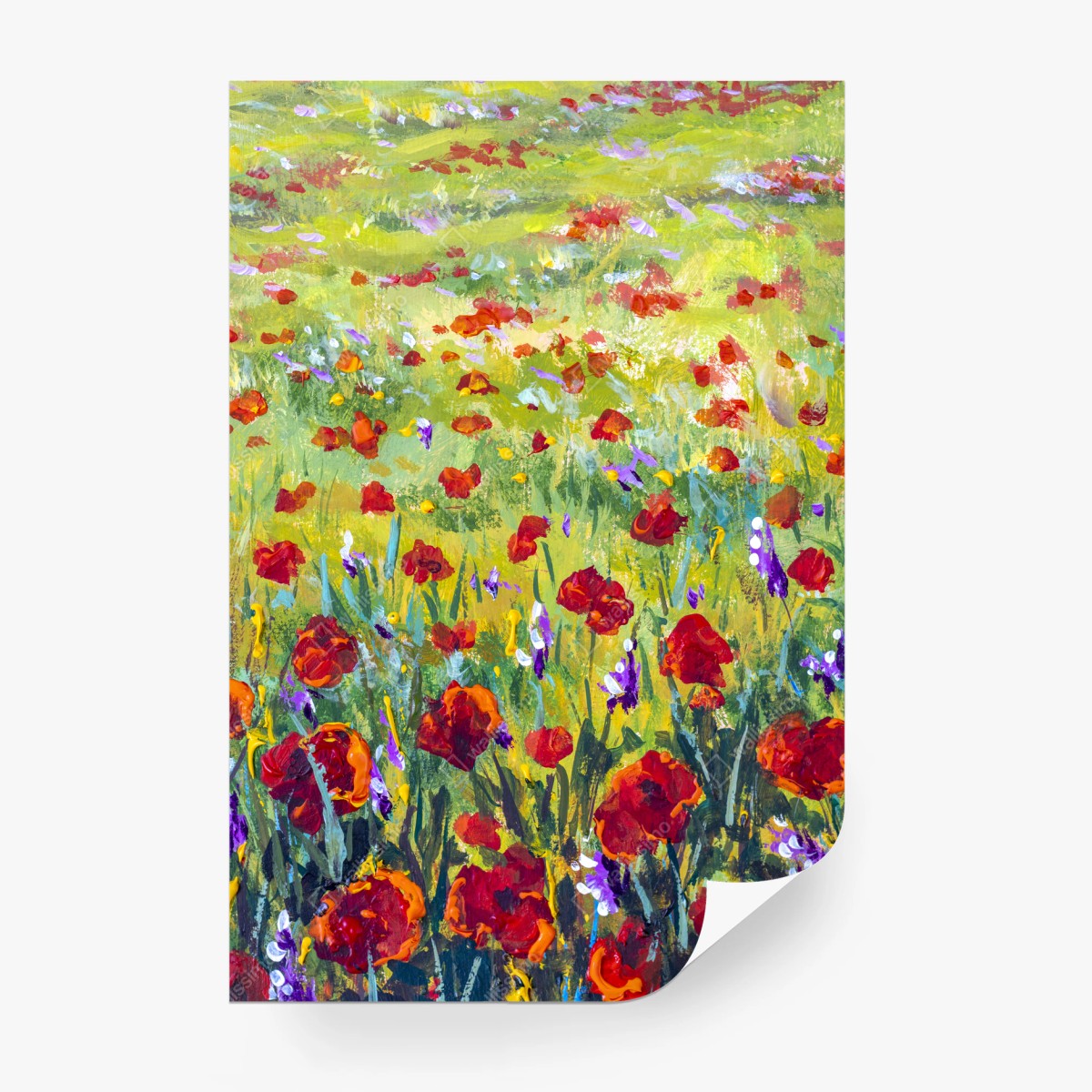 Papier peint champ de coquelicots style Monet – Wallnifity® Papier peint champ de coquelicots style Monet – Wallnifity®