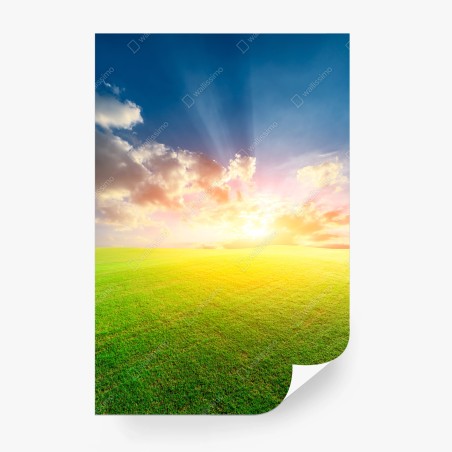 Papier peint prairie au soleil couchant – Wallnifity®