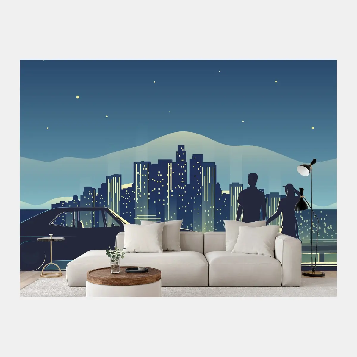 Papier peint nuit étoilée à Los Angeles – Wallnifity®