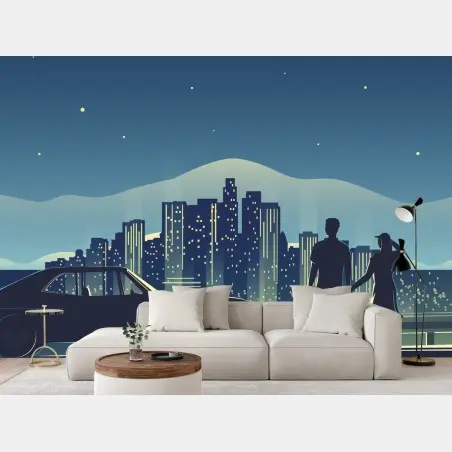 Papier peint nuit étoilée à Los Angeles – Wallnifity®