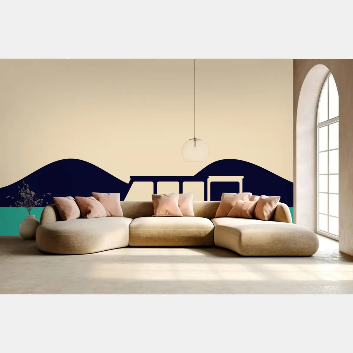 Papier peint escapade rétro au coucher de soleil – Wallnifity®