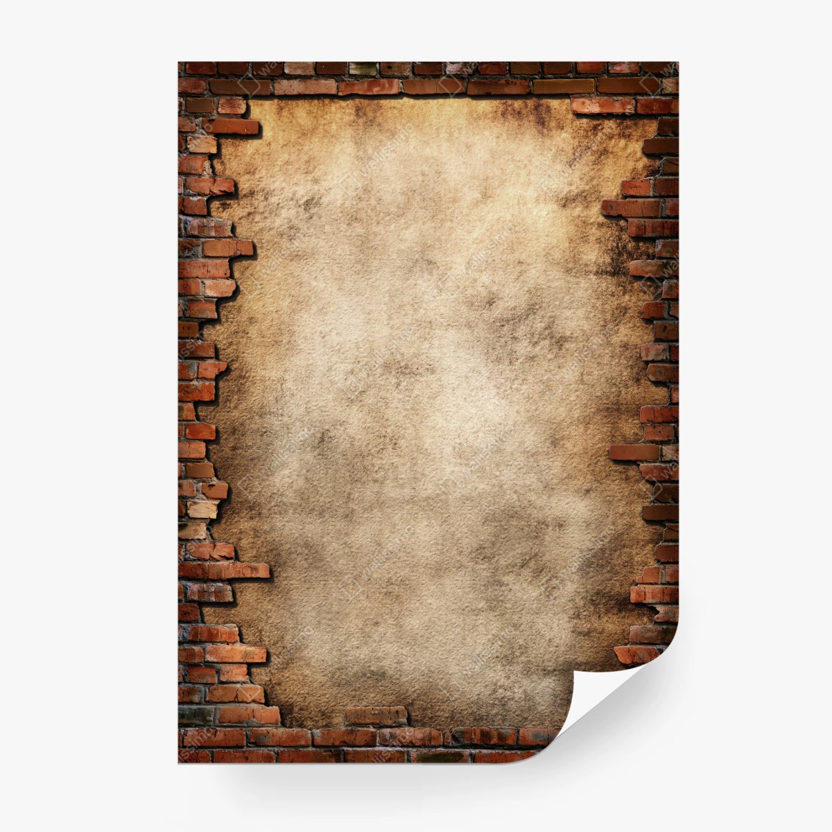 Papier peint fond mural vintage brique et plâtre – Wallnifity®