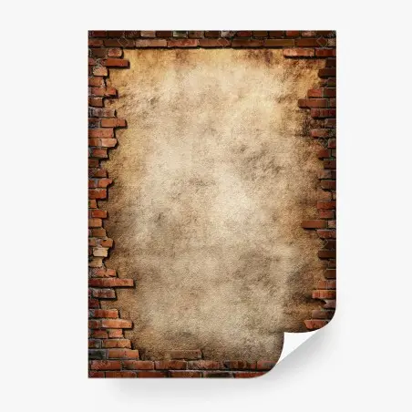 Papier peint fond mural vintage brique et plâtre – Wallnifity®