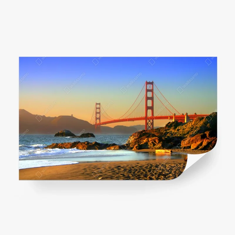 Papier peint pont emblématique de San Francisco au coucher de soleil – Wallnifity® Papier peint pont emblématique de San Francisco au coucher de soleil – Wallnifity®