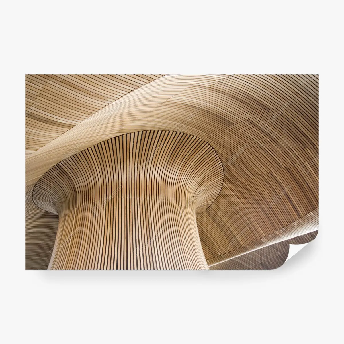 Papier peint vagues de bois architecturales – Wallnifity®