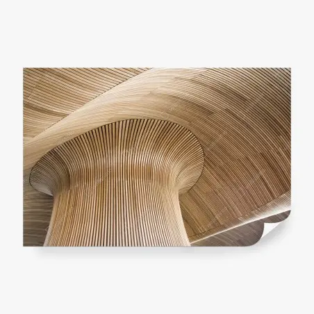 Papier peint vagues de bois architecturales – Wallnifity®