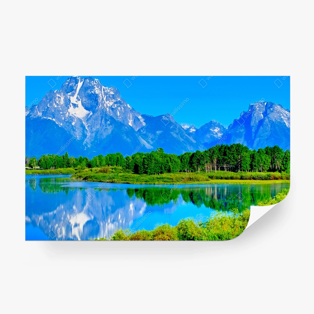 Papier peint reflets majestueux des montagnes – Wallnifity®