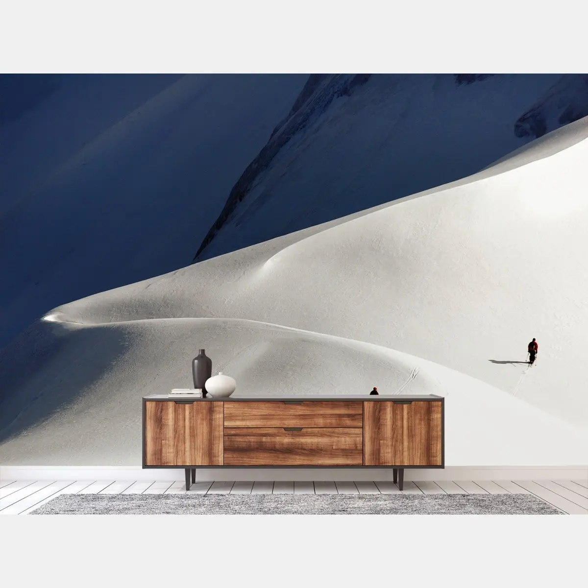 Papier peint silhouettes sur dunes de neige – Wallnifity®