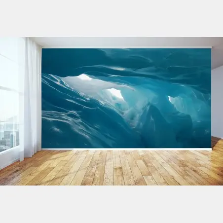 Papier peint grotte de glace bleue lumineuse – Wallnifity®