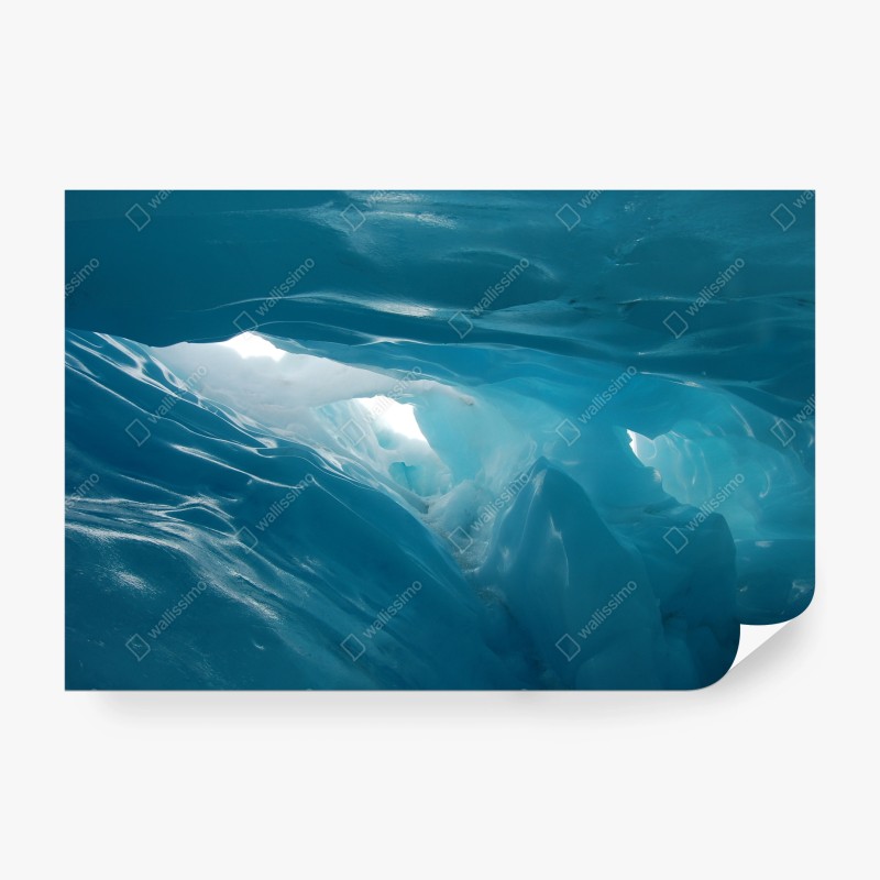 Papier peint grotte de glace bleue lumineuse – Wallnifity®