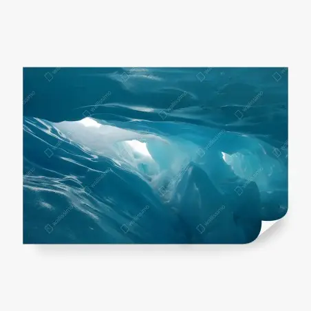 Papier peint grotte de glace bleue lumineuse – Wallnifity®