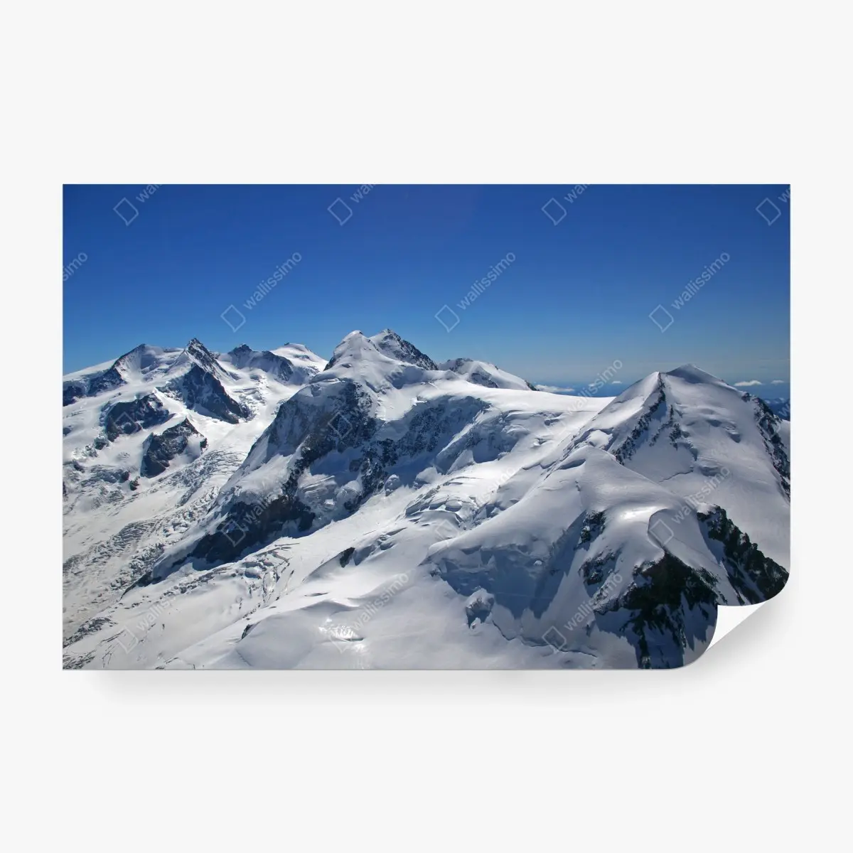 Papier peint cimes enneigées sous un ciel bleu – Wallnifity®