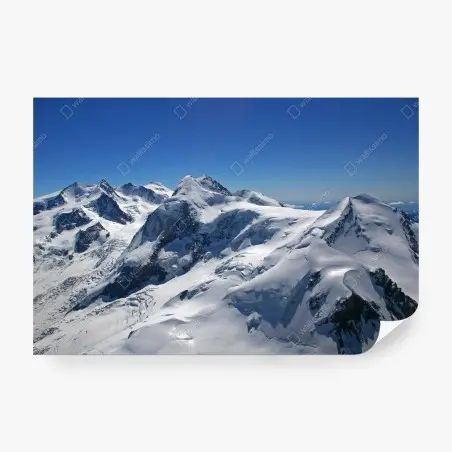 Papier peint cimes enneigées sous un ciel bleu – Wallnifity®