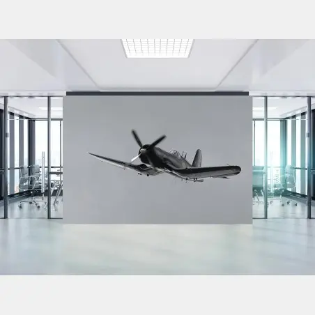 Papier peint avion de chasse vintage en plein vol – Wallnifity®