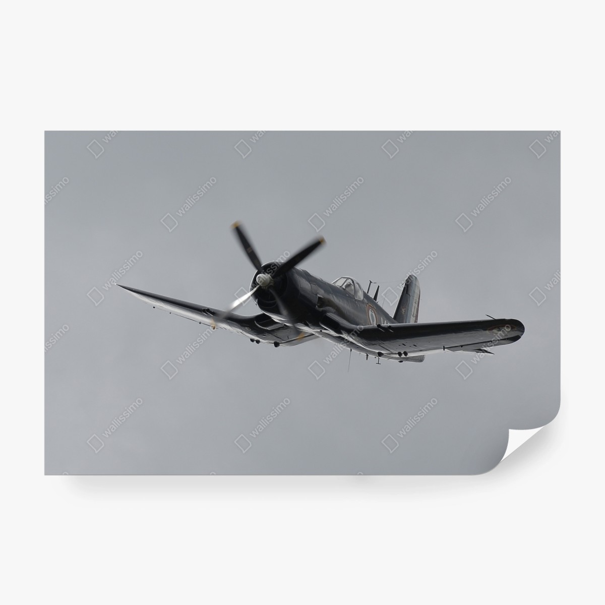 Papier peint avion de chasse vintage en plein vol – Wallnifity®