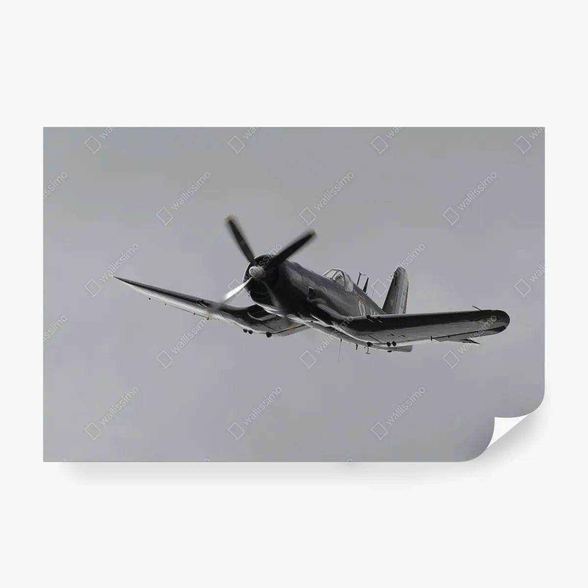 Papier peint avion de chasse vintage en plein vol – Wallnifity®