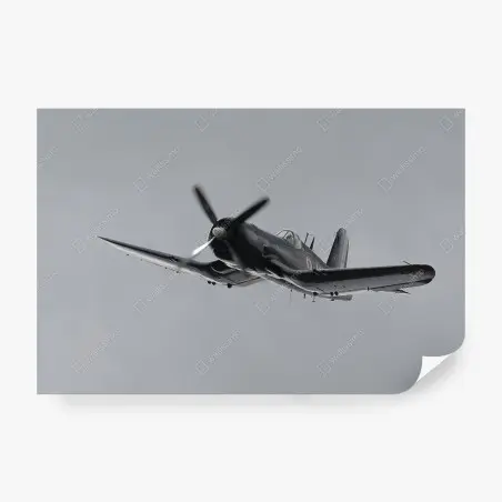 Papier peint avion de chasse vintage en plein vol – Wallnifity®