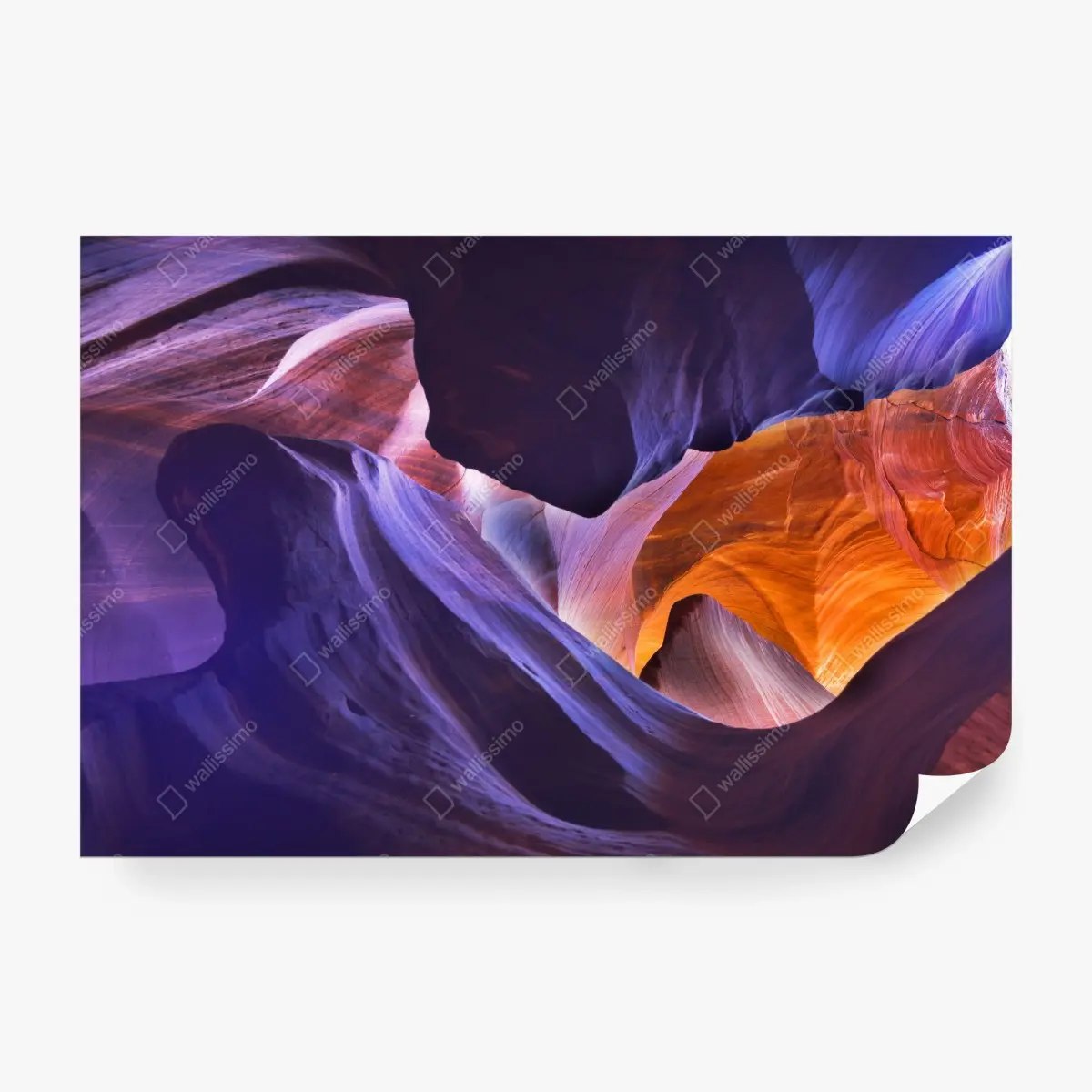 Papier peint canyon d'Antelope en nuances orange et violet – Wallnifity®
