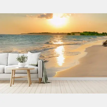 Papier peint coucher de soleil sur la plage – Wallnifity®