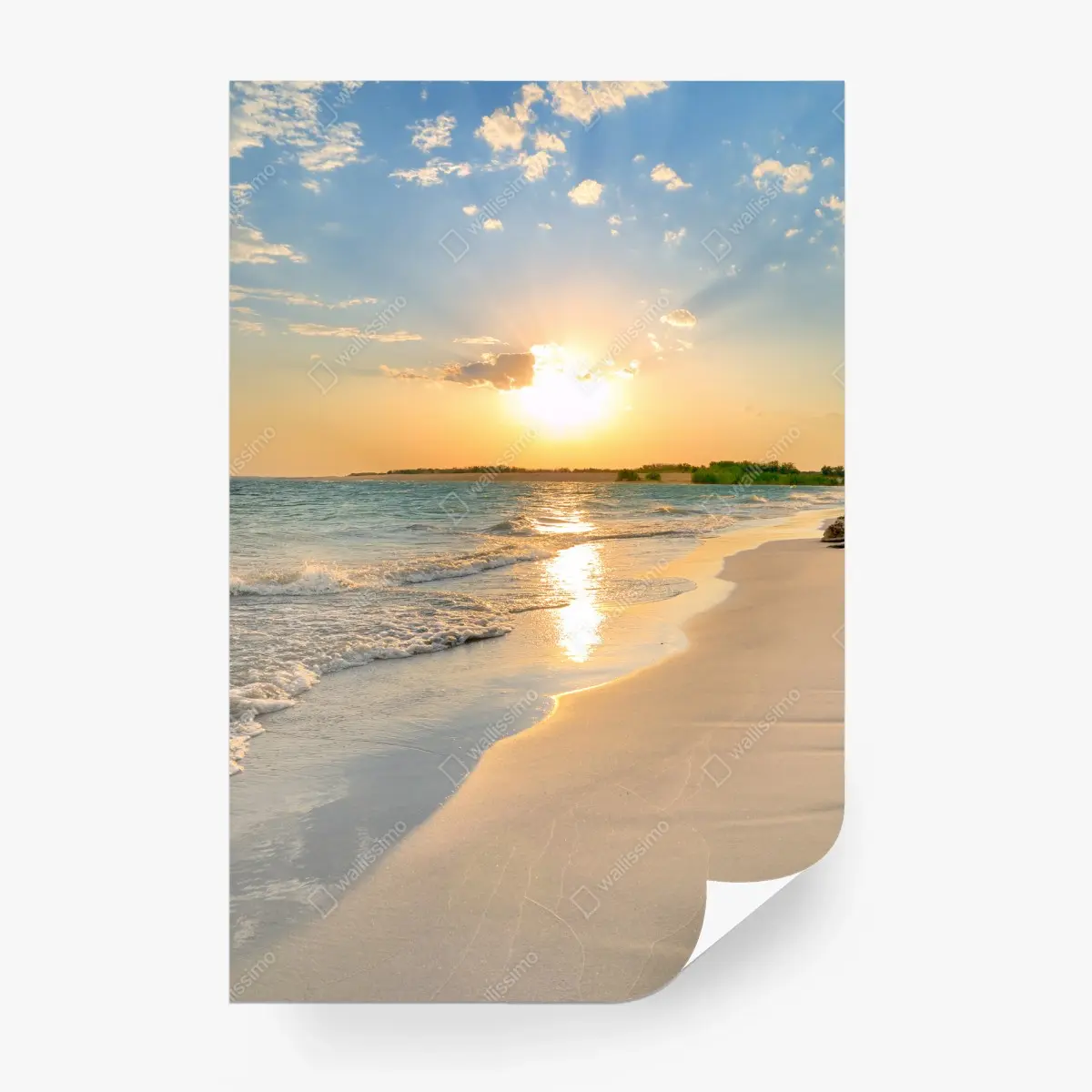Papier peint coucher de soleil sur la plage – Wallnifity®