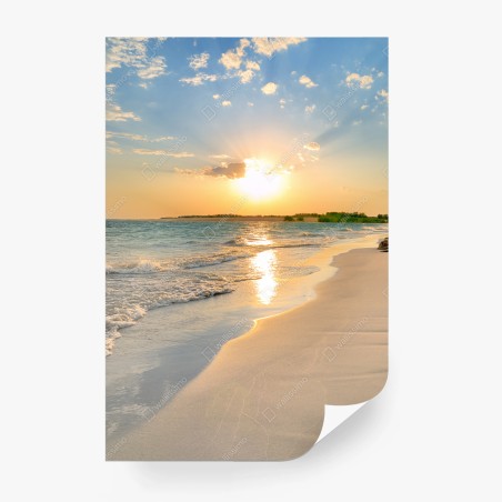 Papier peint coucher de soleil sur la plage – Wallnifity®