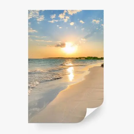 Papier peint coucher de soleil sur la plage – Wallnifity®