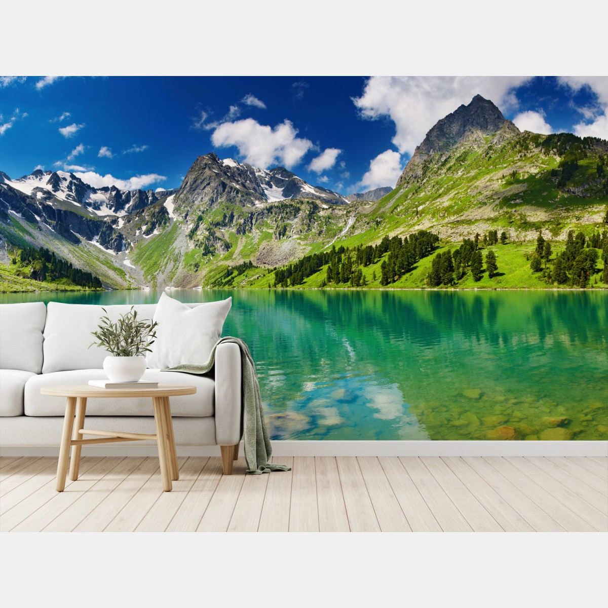 Papier peint lac turquoise des montagnes d'Altai – Wallnifity®