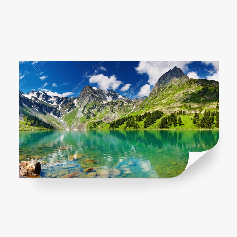 Papier peint lac turquoise des montagnes d'Altai – Wallnifity®