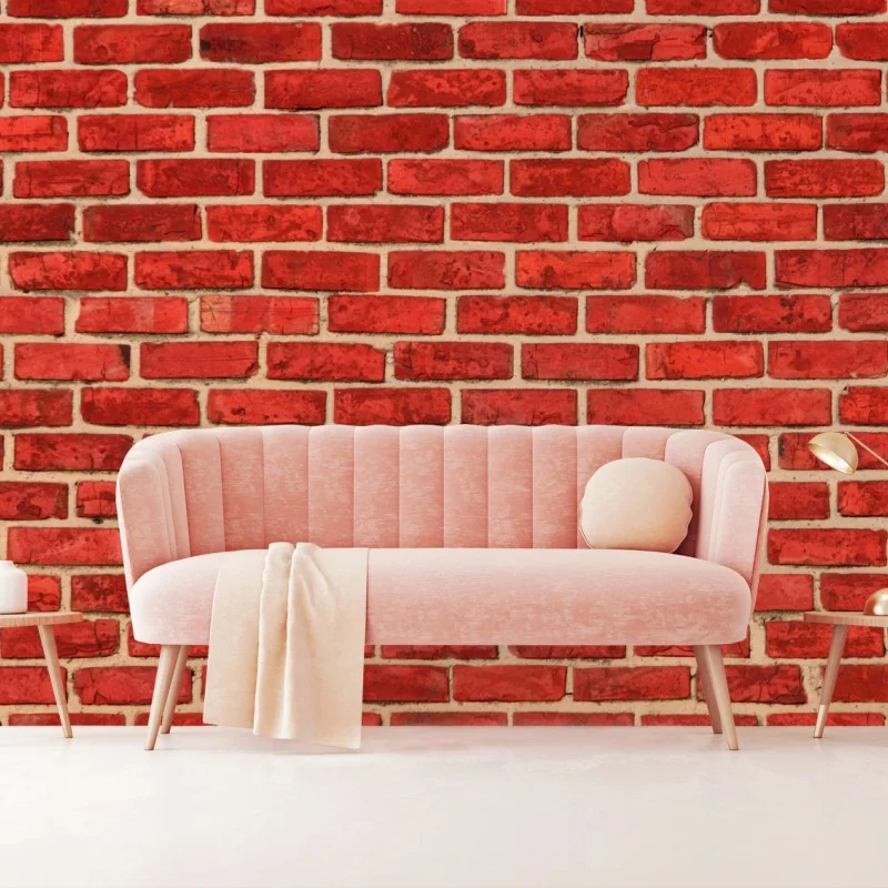 Papier peint mur de briques rouges vintage – Wallnifity® Papier peint mur de briques rouges vintage – Wallnifity®