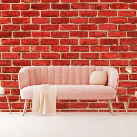 Papier peint mur de briques rouges vintage – Wallnifity®