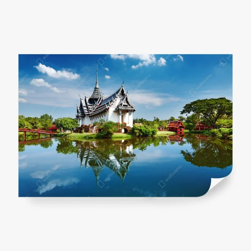 Papier peint reflets du palais Sanphet Prasat à Bangkok – Wallnifity®