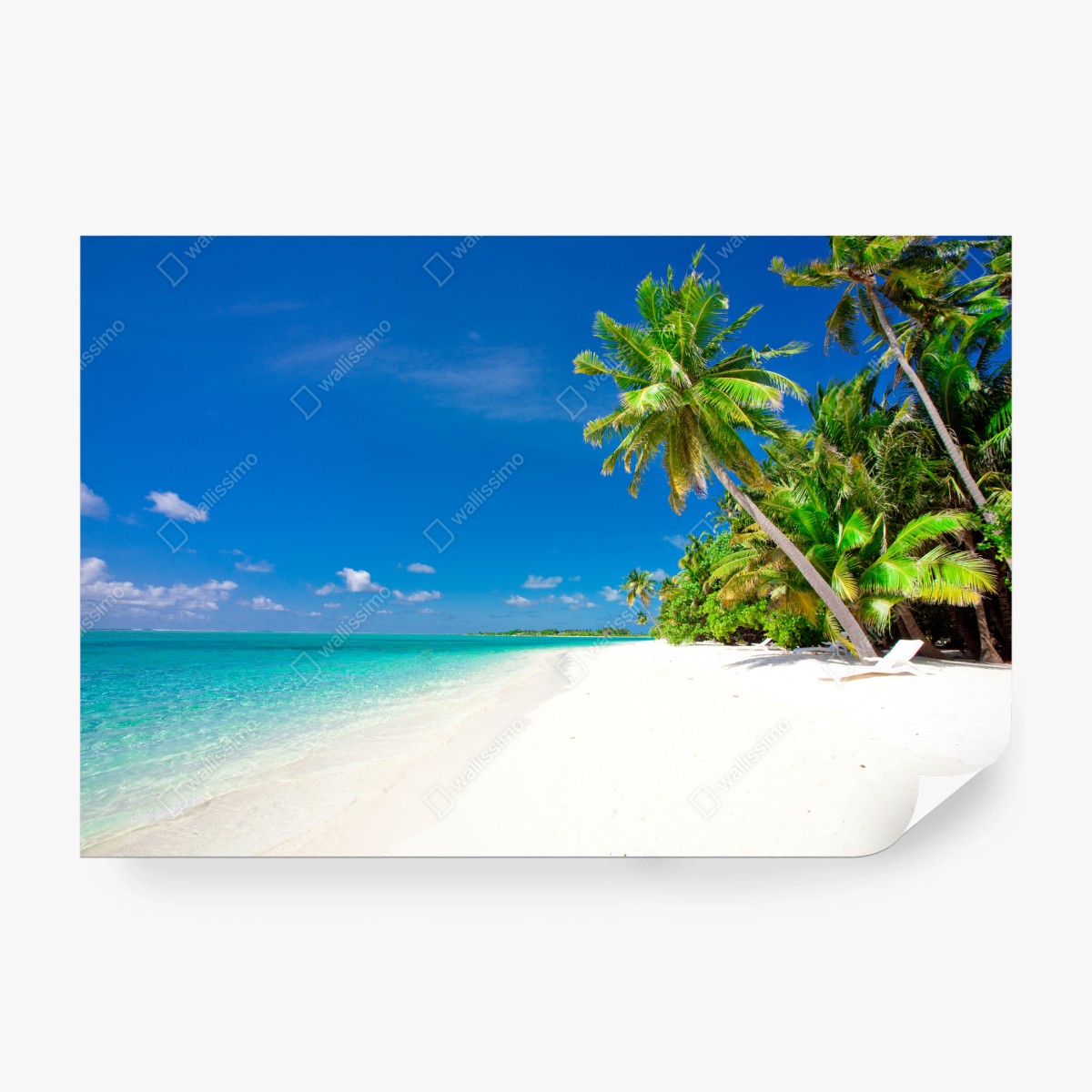 Papier peint plage paradisiaque aux eaux turquoise – Wallnifity®