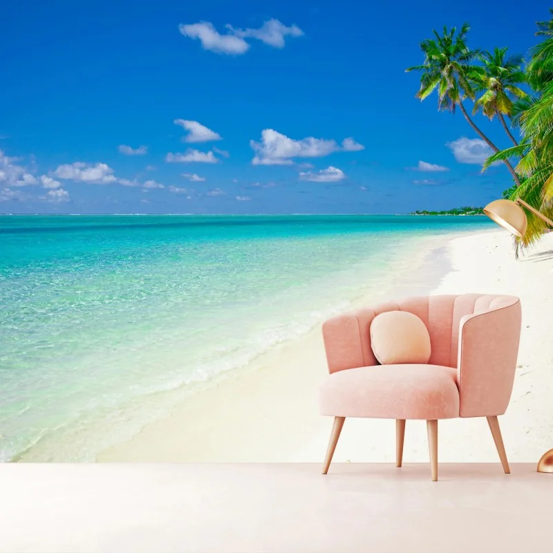 Papier peint plage tropicale aux eaux turquoise – Wallnifity® Papier peint plage tropicale aux eaux turquoise – Wallnifity®