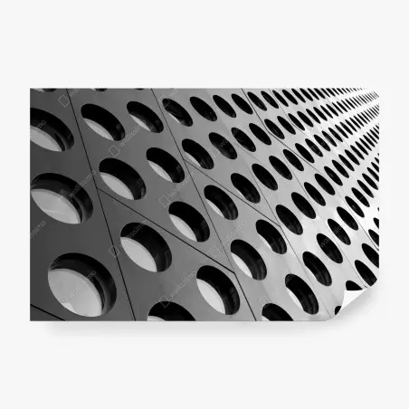Papier peint motif architectural géométrique en noir et blanc – Wallnifity®