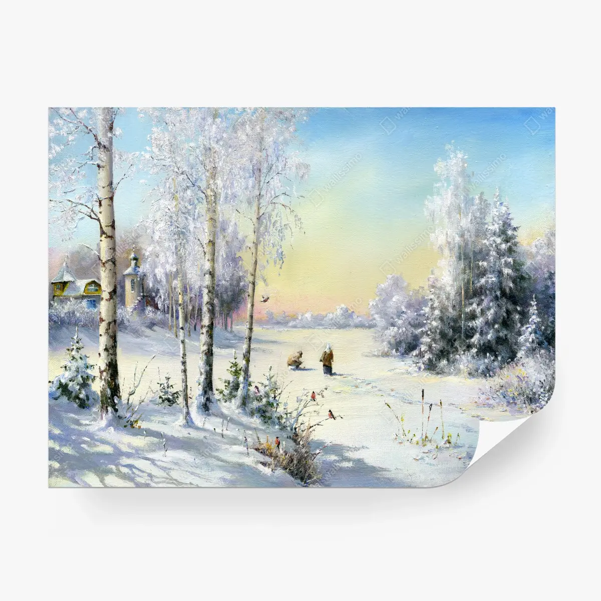 Papier peint silence hivernal au lac gelé – Wallnifity®