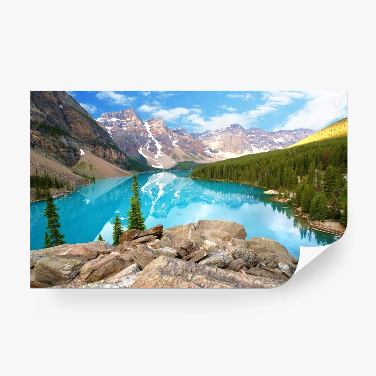 Papier peint reflet turquoise des montagnes – Wallnifity® Papier peint reflet turquoise des montagnes – Wallnifity®