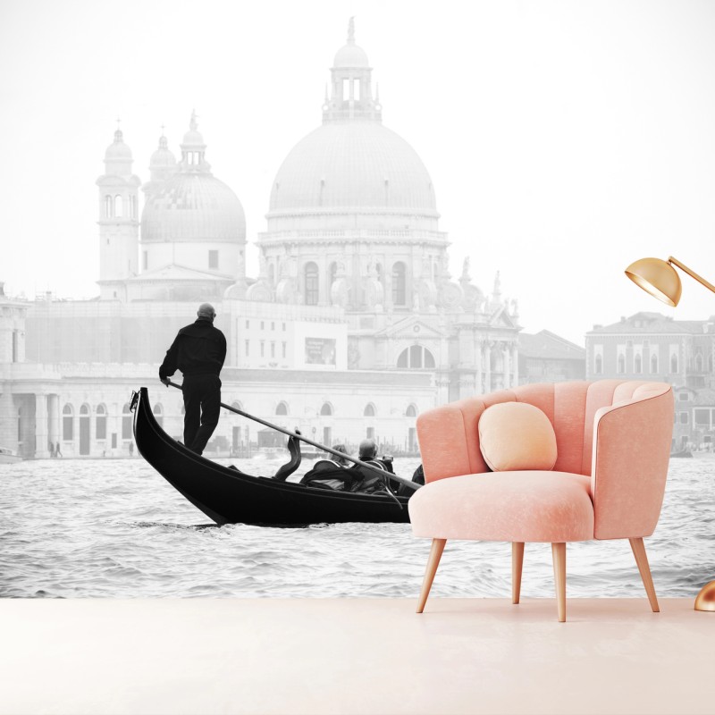 Papier peint silhouette de gondole à Venise – Wallnifity® Papier peint silhouette de gondole à Venise – Wallnifity®