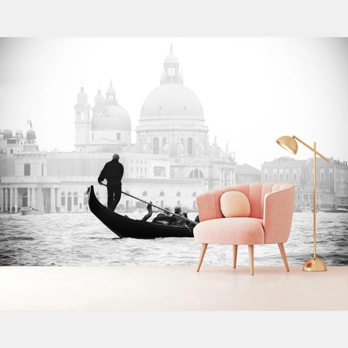 Papier peint silhouette de gondole à Venise – Wallnifity® Papier peint silhouette de gondole à Venise – Wallnifity®