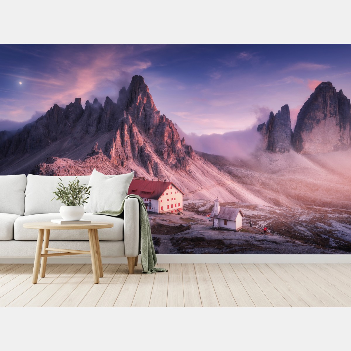 Papier peint aurore rosée sur les sommets – Wallnifity®