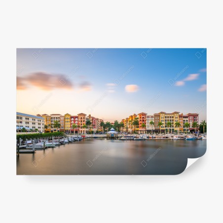Papier peint coucher de soleil à Naples, Floride - front de mer coloré – Wallnifity®