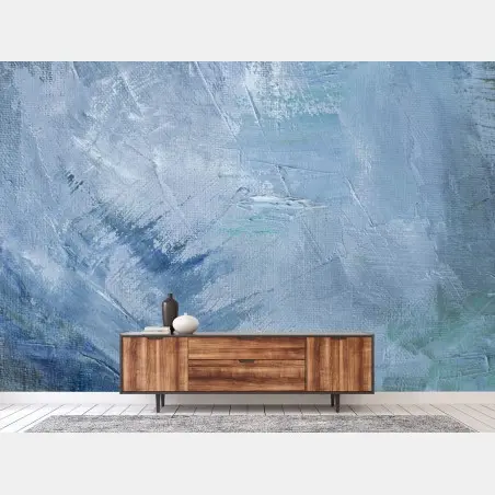 Papier peint texture abstraite aux nuances de bleu – Wallnifity®
