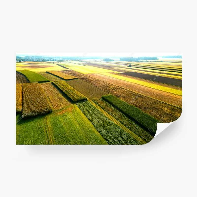 Papier peint mosaïque champêtre : patchwork de champs colorés – Wallnifity® Papier peint mosaïque champêtre : patchwork de champs colorés – Wallnifity®