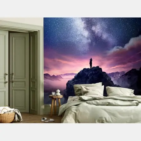 Papier peint contemplation étoilée au sommet – Wallnifity®
