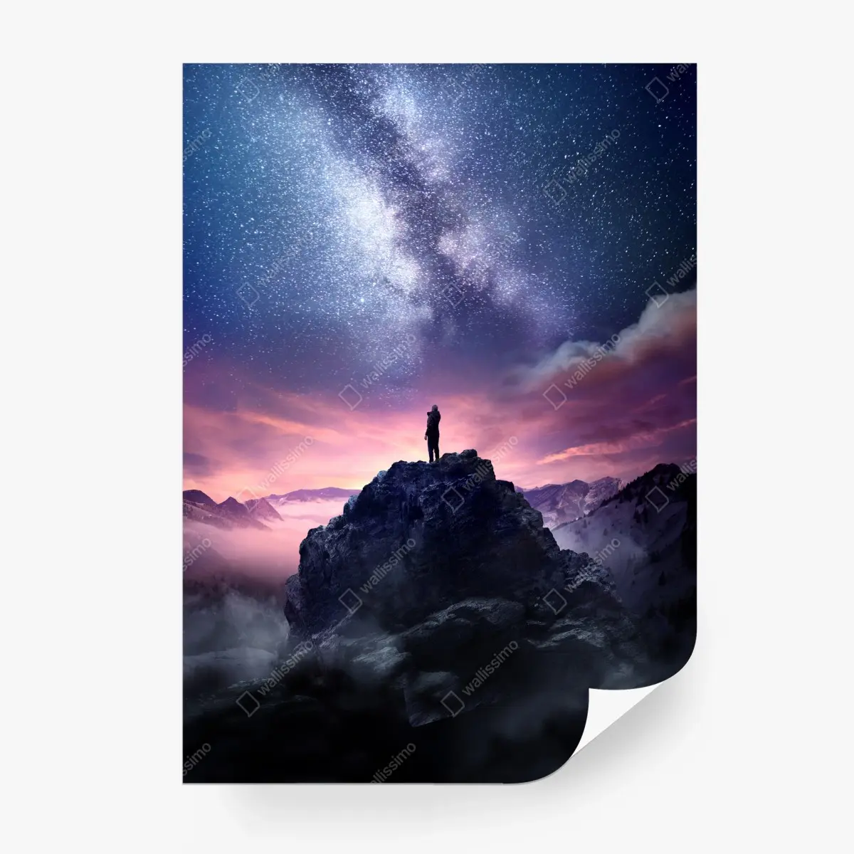 Papier peint contemplation étoilée au sommet – Wallnifity®