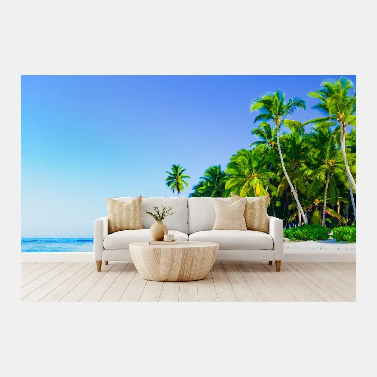 Papier peint paradis de cocotiers à Saona – Wallnifity®