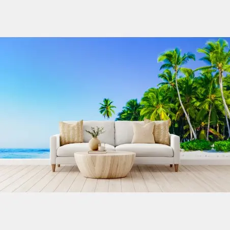 Papier peint paradis de cocotiers à Saona – Wallnifity®