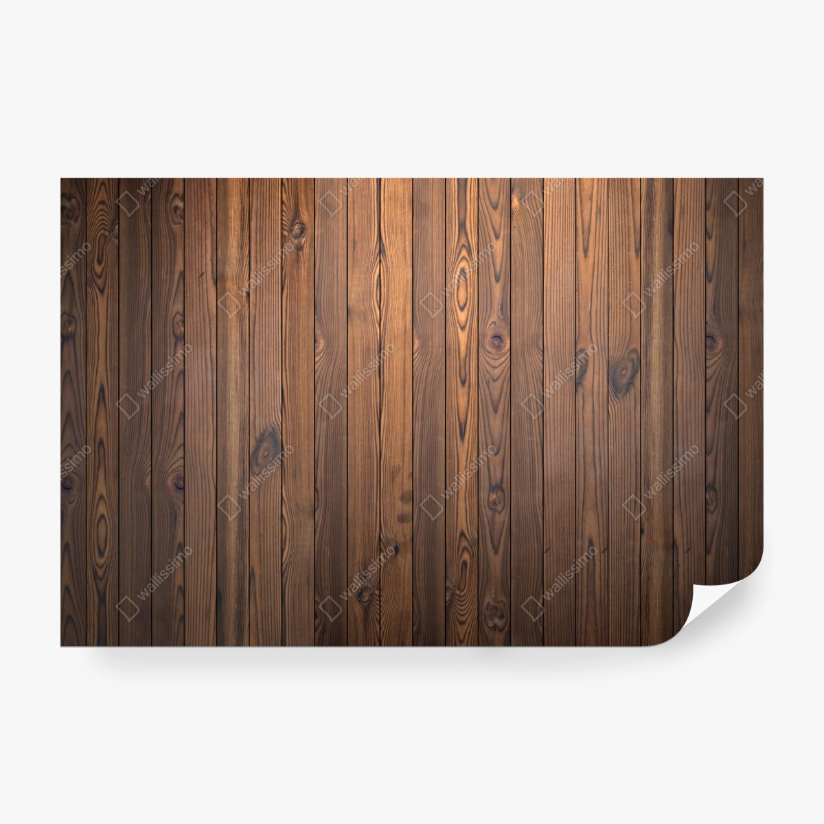 Papier peint mur en lambris de bois chaleureux et rustique – Wallnifity®