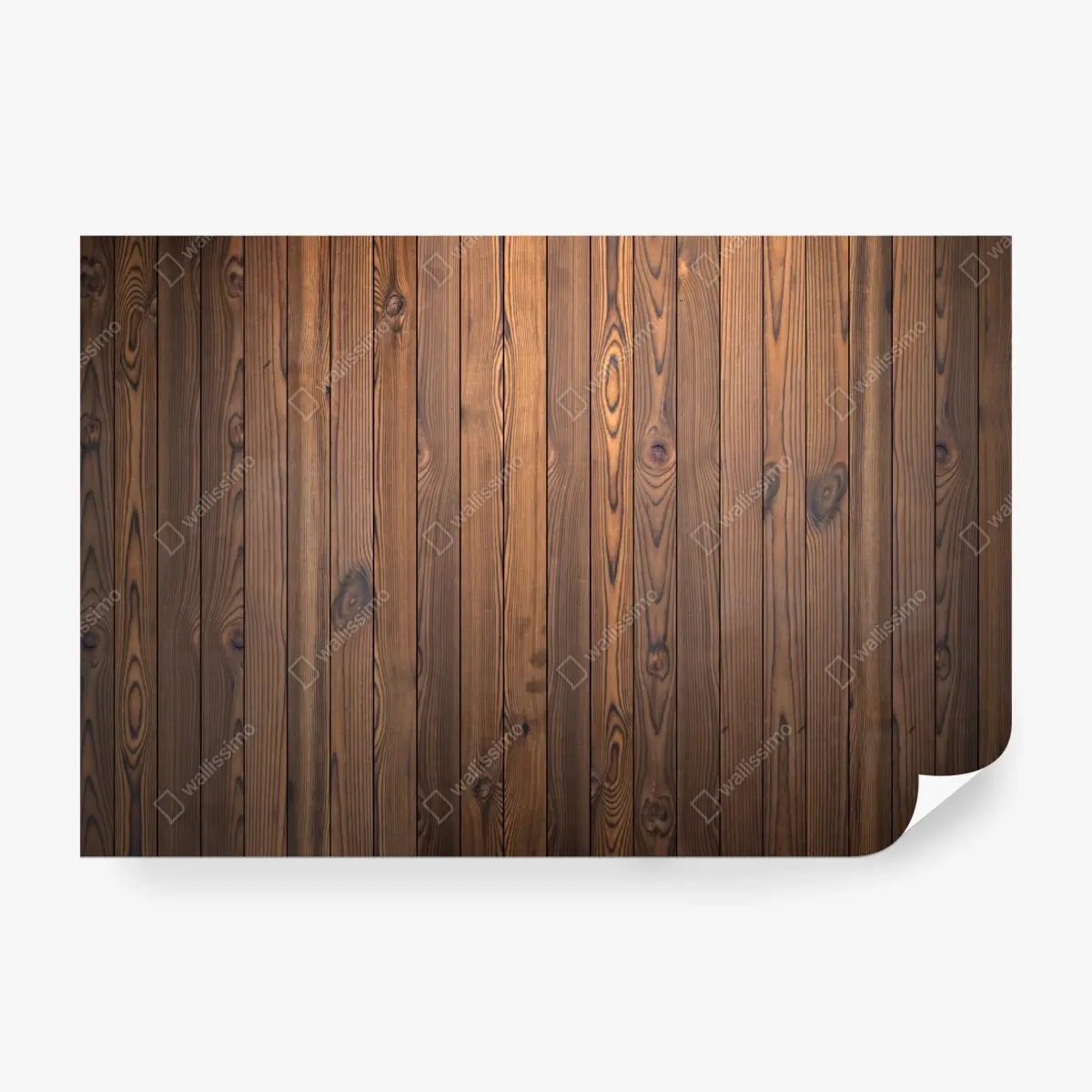 Papier peint mur en lambris de bois chaleureux et rustique – Wallnifity®